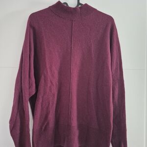 Tahari Deep Red Cowl Neck Sweater